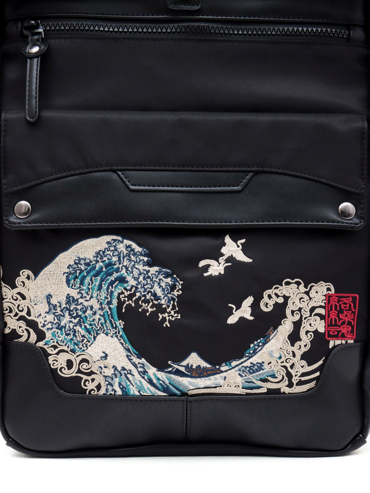 【絡繰魂】“波／龍”刺繍入りリュック