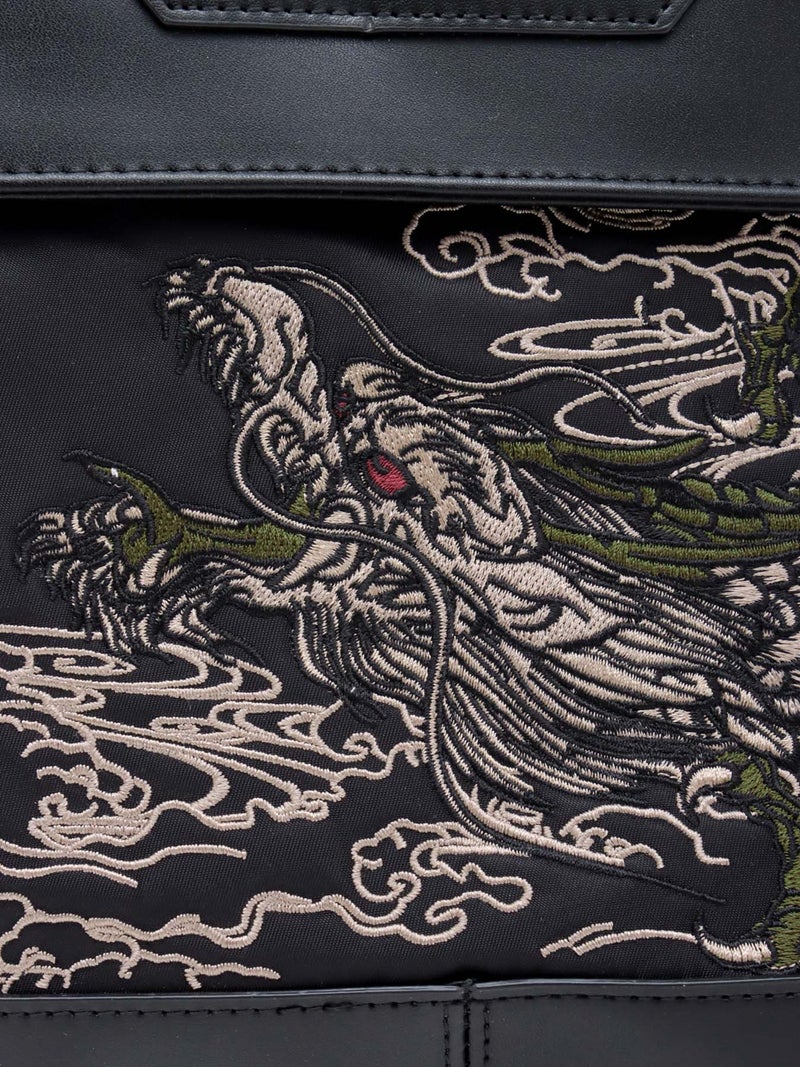 【絡繰魂】“波／龍”刺繍入りリュック