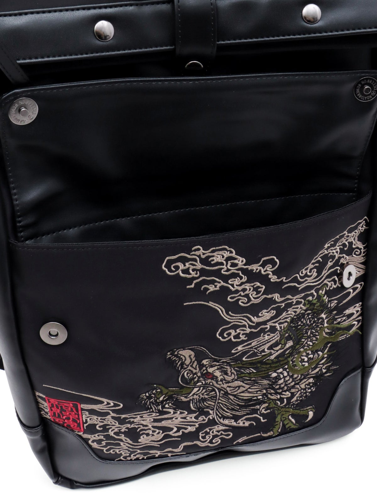 【絡繰魂】“波／龍”刺繍入りリュック