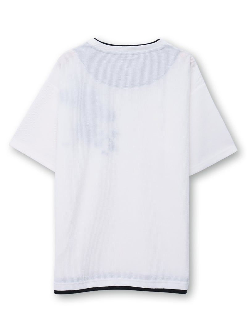 【雅結】桜流水 刺繍入りTシャツ