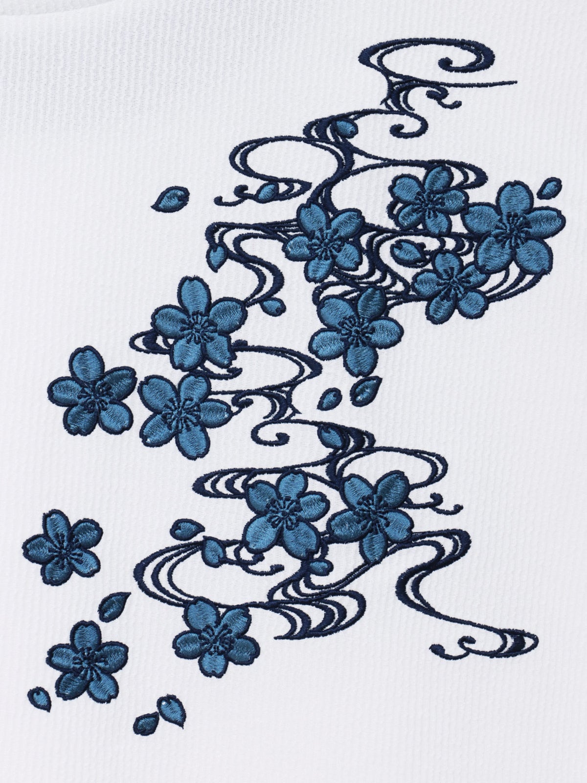 【雅結】桜流水 刺繍入りTシャツ