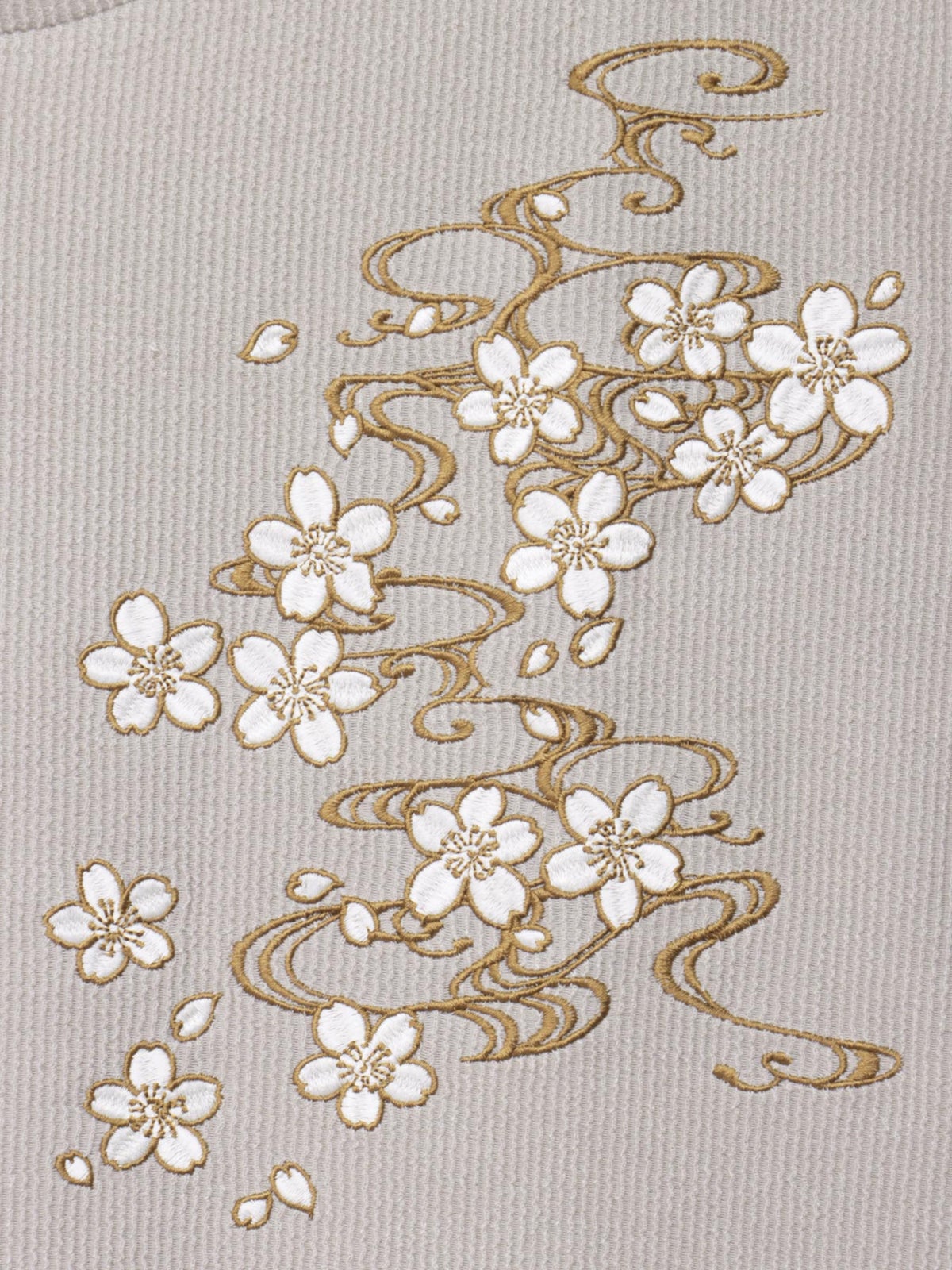 【雅結】桜流水 刺繍入りTシャツ