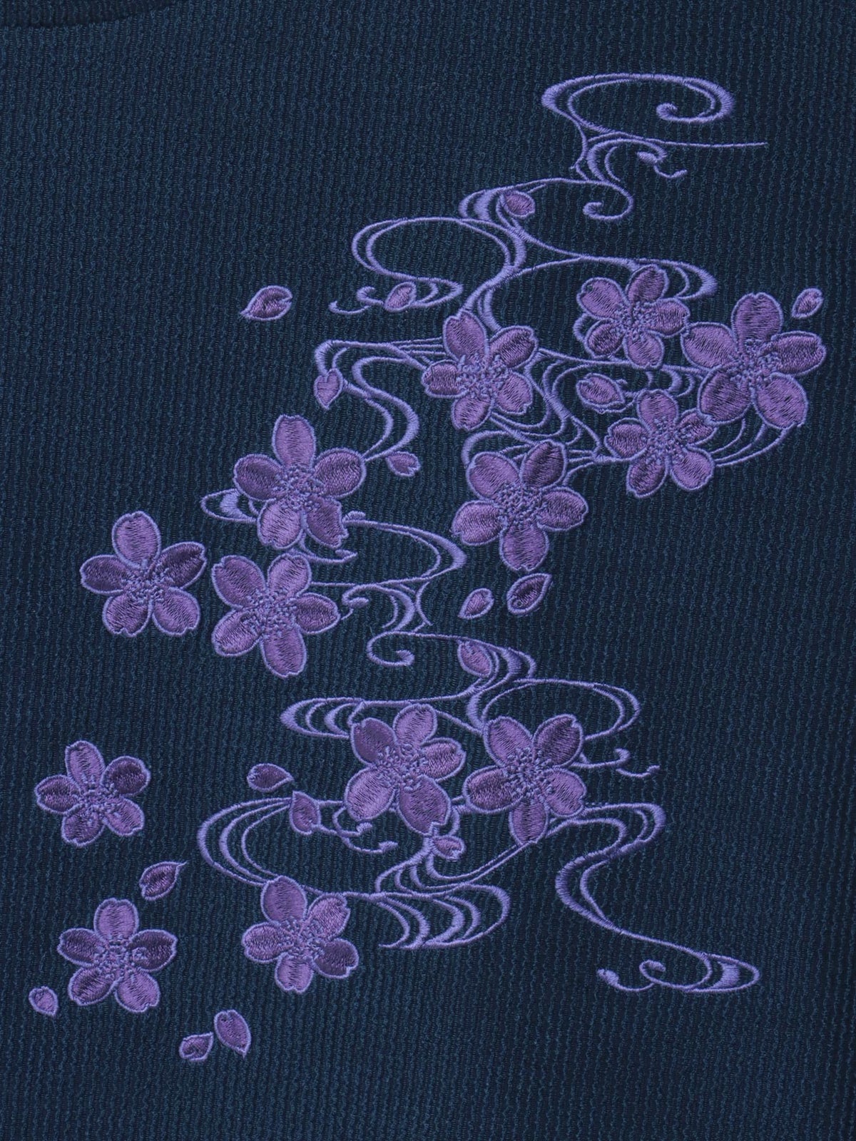 【雅結】桜流水 刺繍入りTシャツ