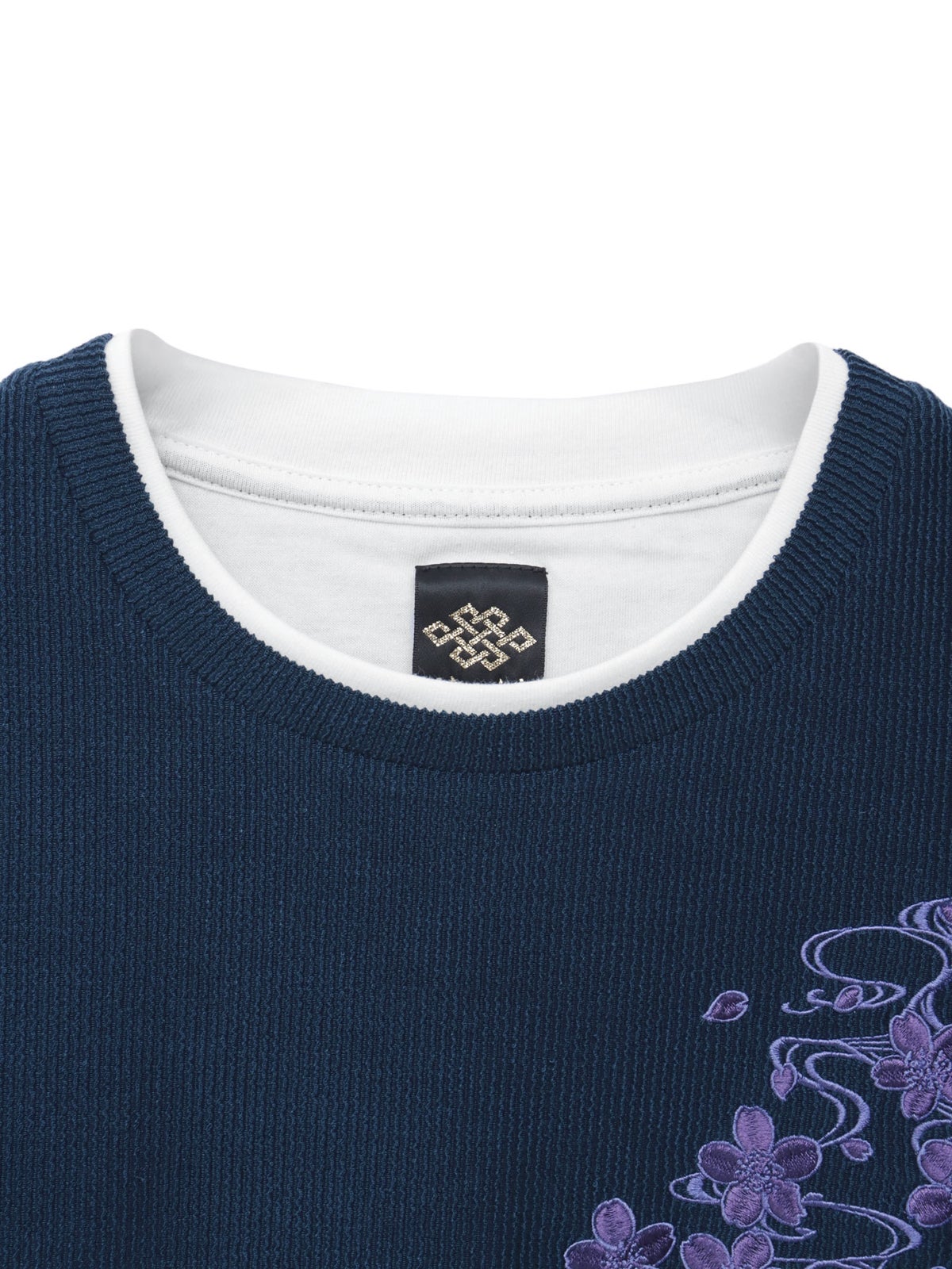 【雅結】桜流水 刺繍入りTシャツ