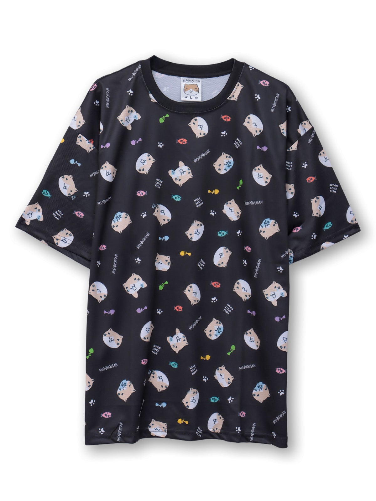 【NECOBUCHI-SAN】猫渕さん総柄Tシャツ