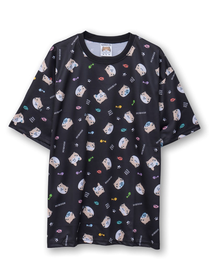 【NECOBUCHI-SAN】猫渕さん総柄Tシャツ