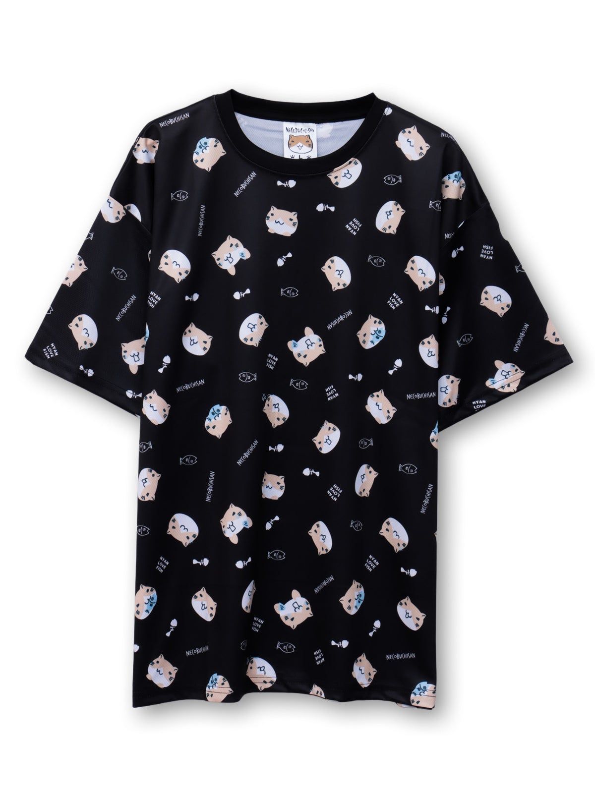 【NECOBUCHI-SAN】猫渕さん総柄Tシャツ