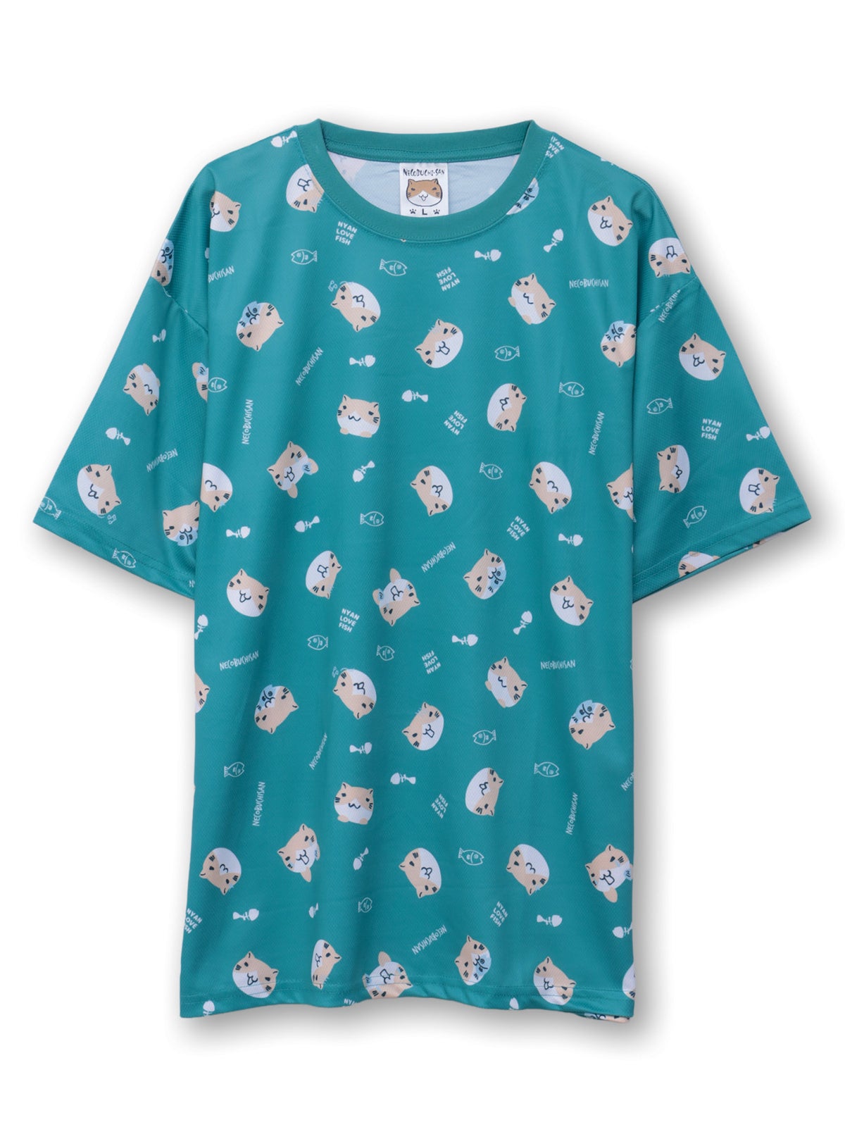 【NECOBUCHI-SAN】猫渕さん総柄Tシャツ