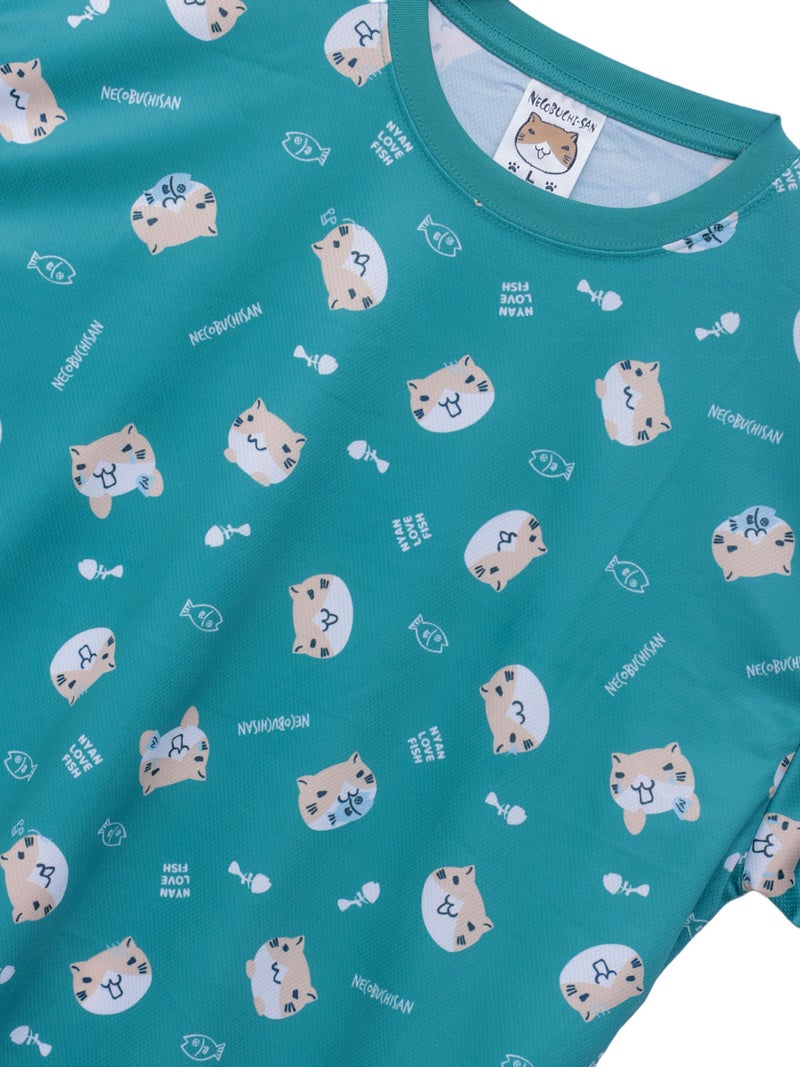 【NECOBUCHI-SAN】猫渕さん総柄Tシャツ