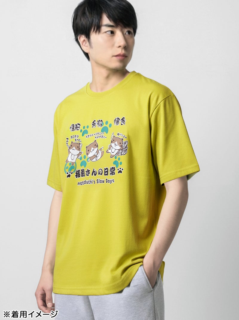 【NECOBUCHI-SAN】“猫渕さんの日常”DRYメッシュ素材Tシャツ