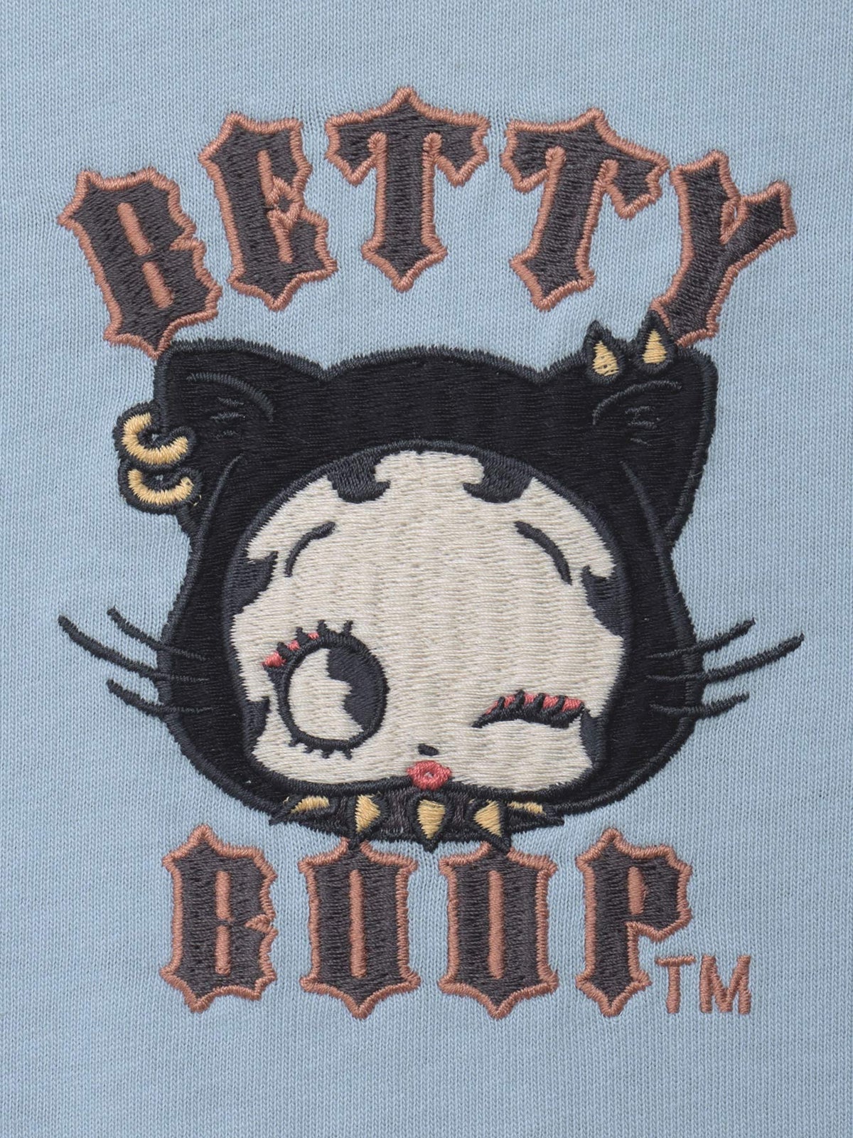 “DEVICAT”刺繍入りファー素材切替TEE