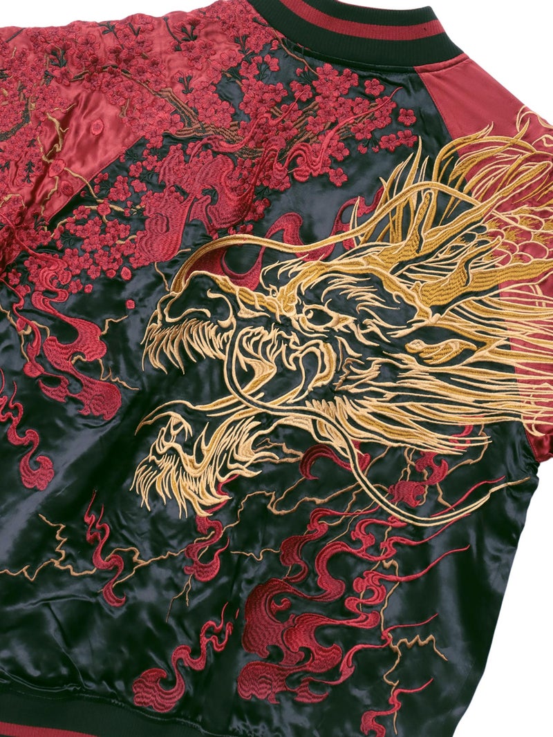 【絡繰魂・粋】“豪炎龍”総刺繍リバーシブルスカジャン