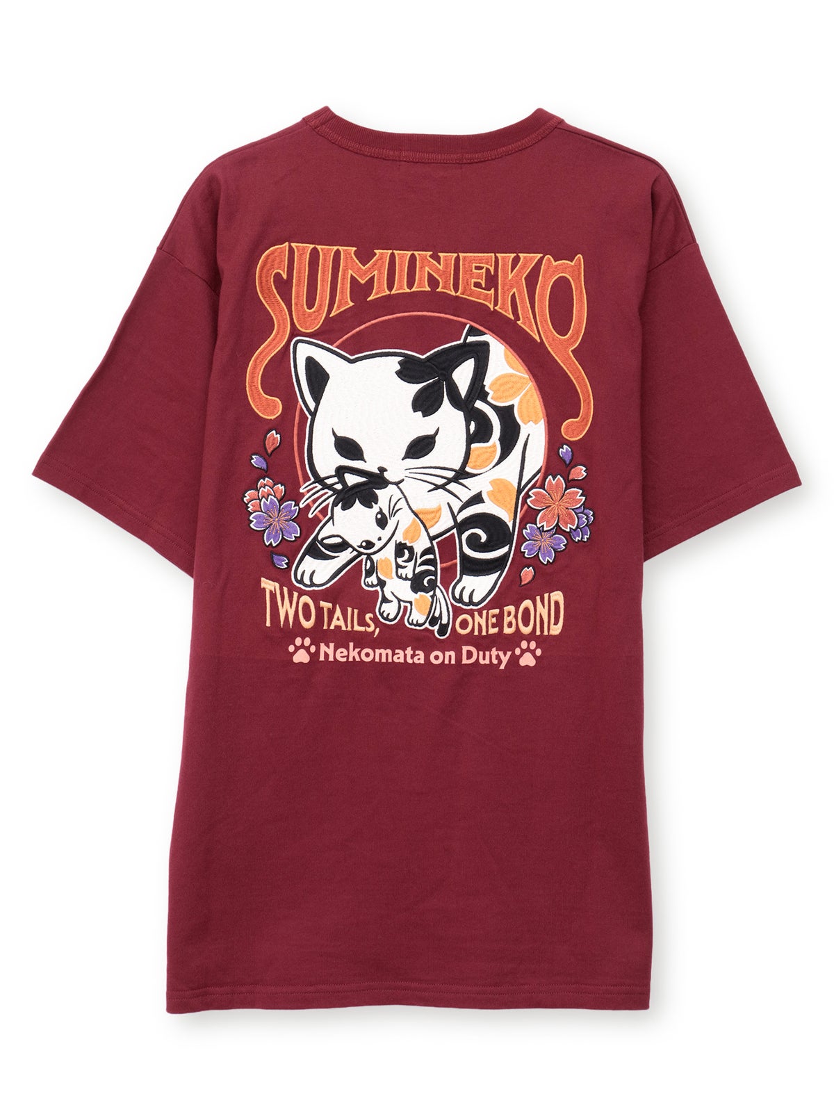 【SUMINEKO】“ちびネコ”刺繍入りTシャツ