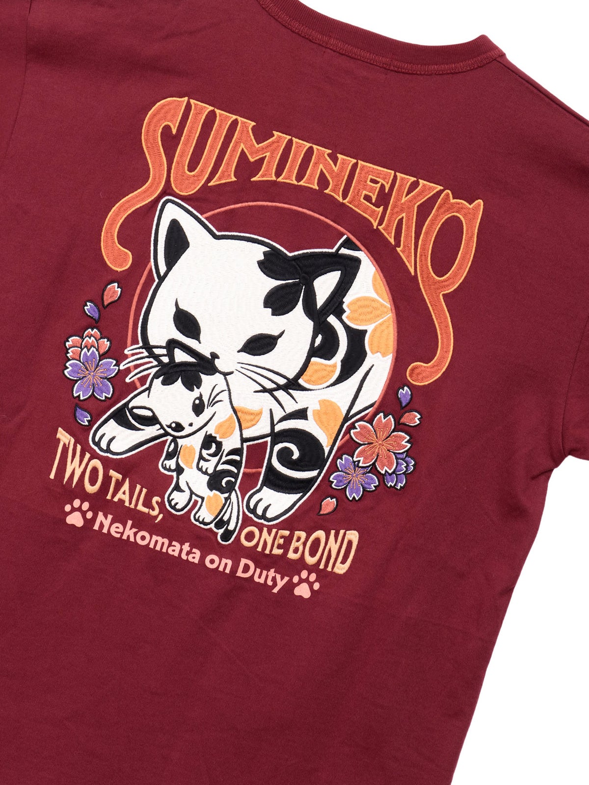 【SUMINEKO】“ちびネコ”刺繍入りTシャツ