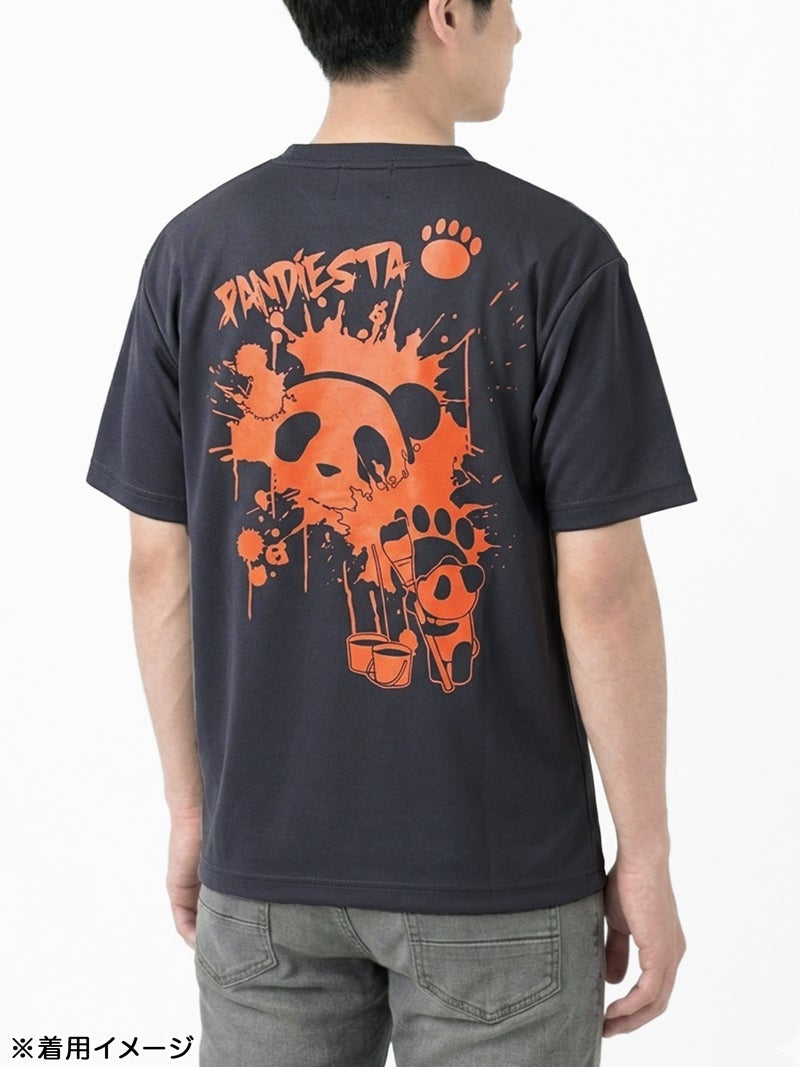 【PANDIESTA JAPAN】“ペイントパンダ”DRYメッシュ素材Tシャツ
