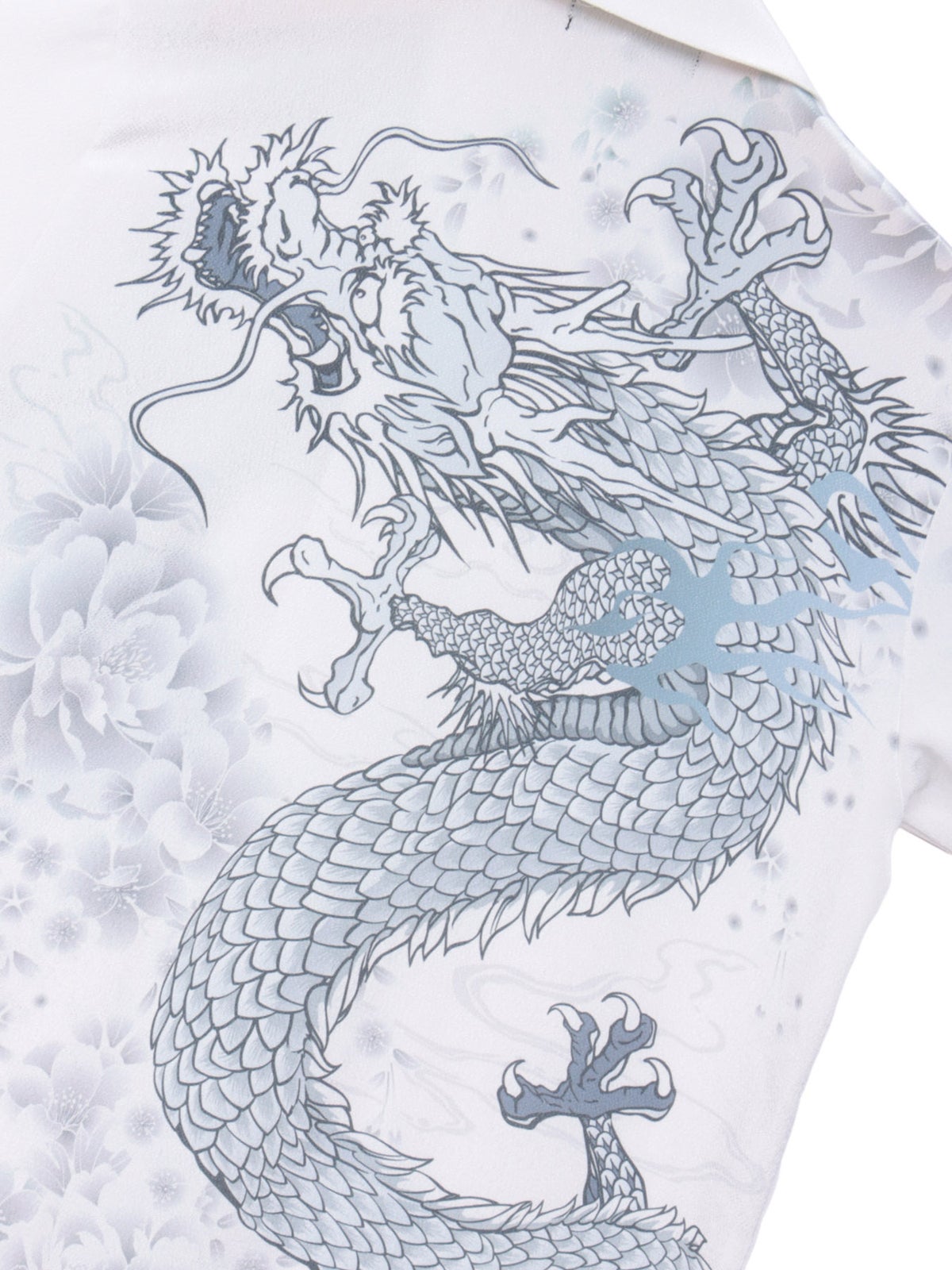 【絡繰魂・粋】“双龍／月光狼／登り龍”極彩開襟シャツ