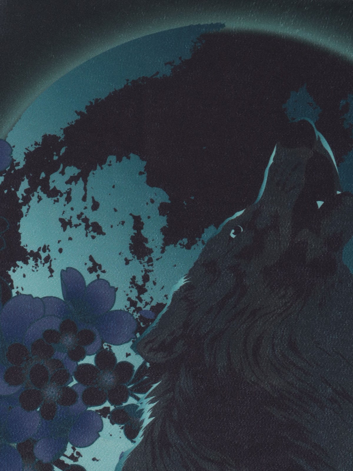 【絡繰魂・粋】“双龍／月光狼／登り龍”極彩開襟シャツ