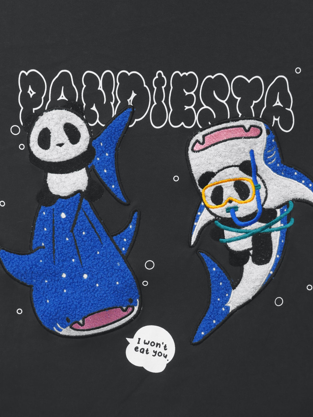 【PANDIESTA JAPAN】“ジンベエパンダ”刺繍入りなりきり半袖ZIPパーカー