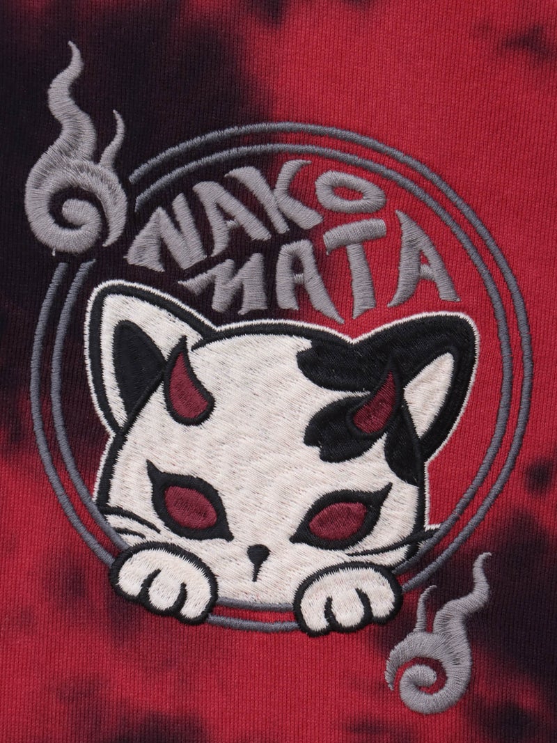  【SUMINEKO】“瓢箪と鬼猫”刺繍入りTシャツ
