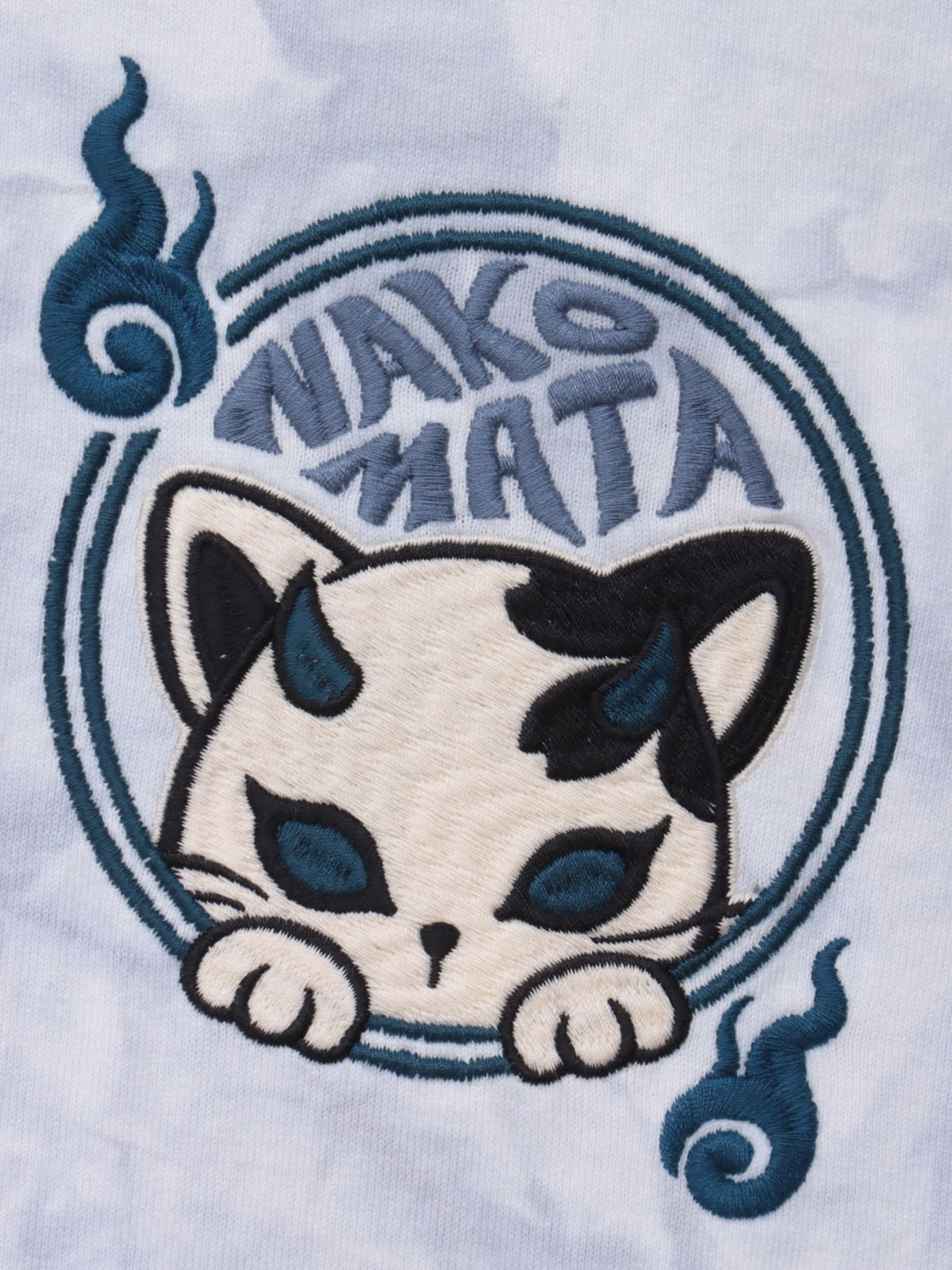 【SUMINEKO】“瓢箪と鬼猫”刺繍入りTシャツ