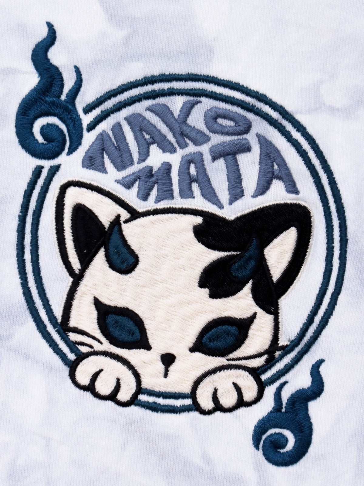  【SUMINEKO】“瓢箪と鬼猫”刺繍入りTシャツ