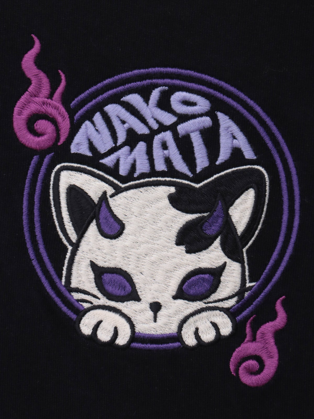  【SUMINEKO】“瓢箪と鬼猫”刺繍入りTシャツ