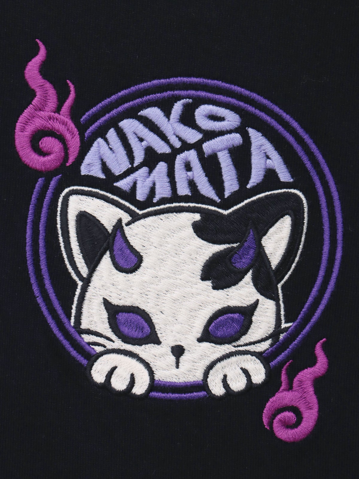  【SUMINEKO】“瓢箪と鬼猫”刺繍入りTシャツ