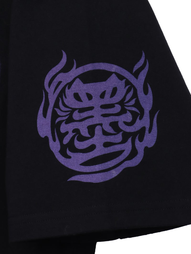  【SUMINEKO】“瓢箪と鬼猫”刺繍入りTシャツ