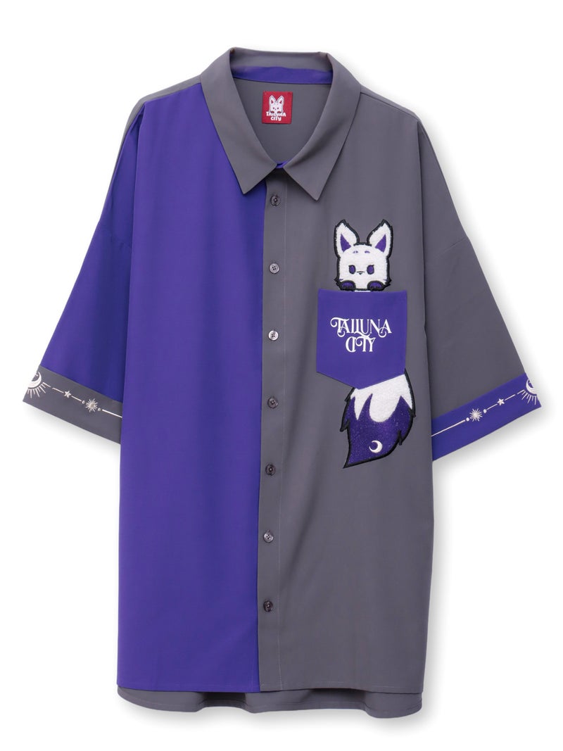 【TAILUNA CITY】ALUNA 配色切替ポケット付き半袖シャツ