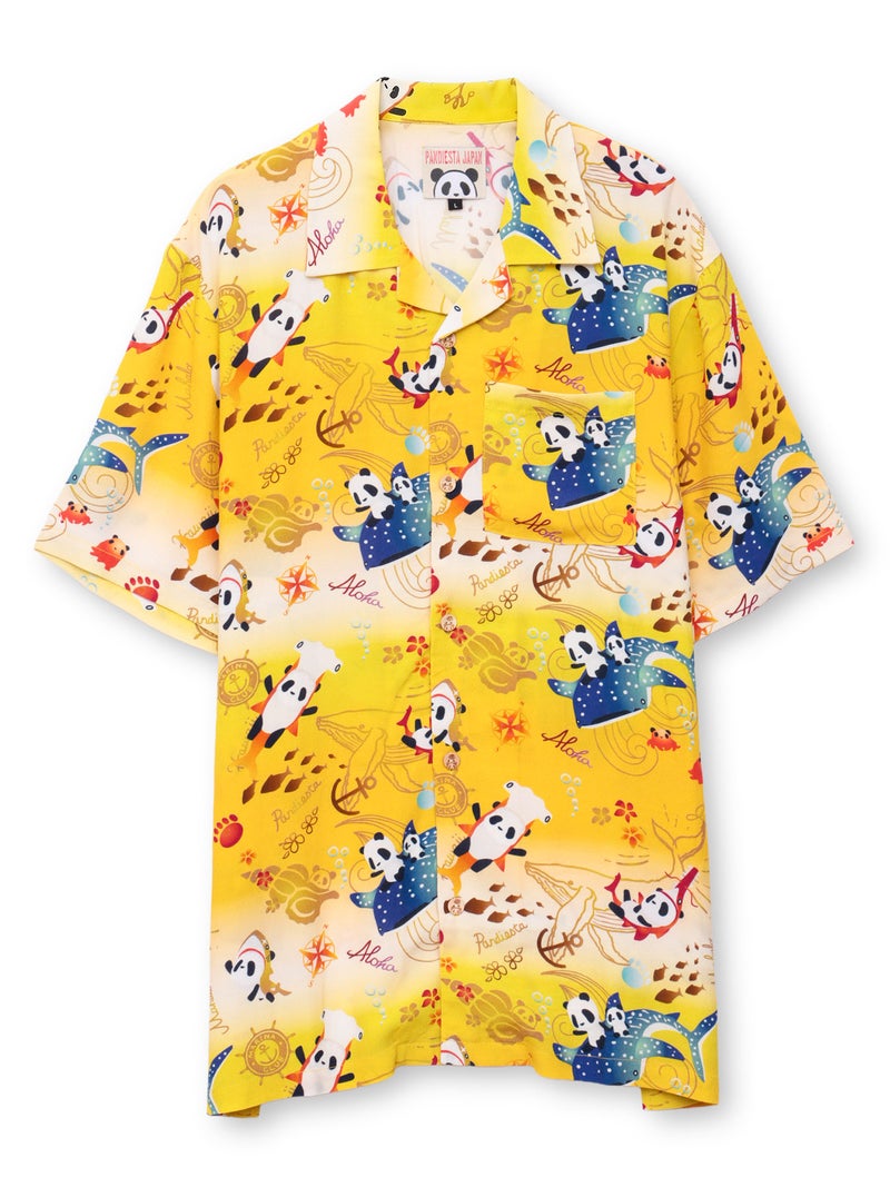 【PANDIESTA JAPAN】“シャークパンダ”レーヨンアロハシャツ