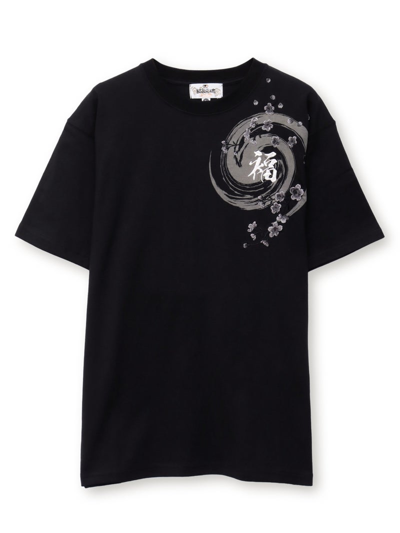 【絡繰魂】“幸運達磨”刺繍入り半袖Tシャツ