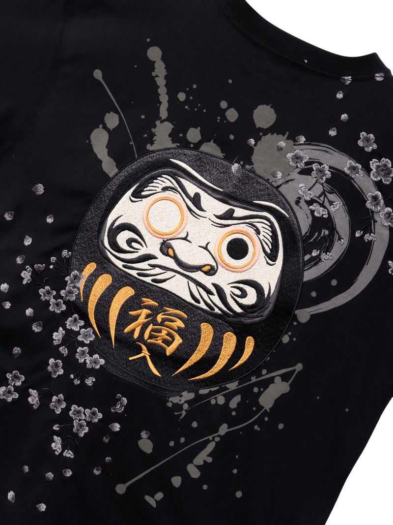 【絡繰魂】“幸運達磨”刺繍入り半袖Tシャツ