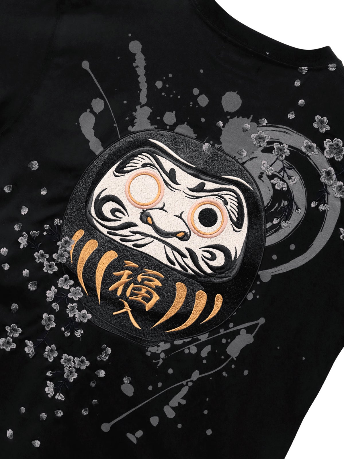 【絡繰魂】“幸運達磨”刺繍入り半袖Tシャツ