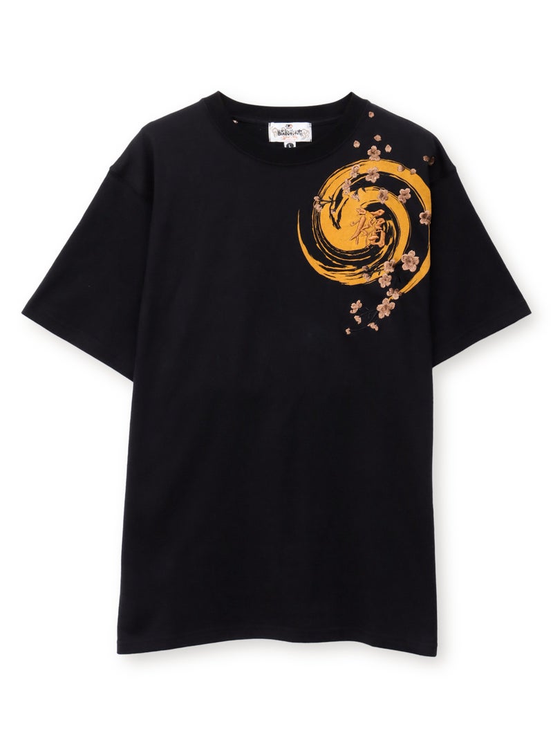 【絡繰魂】“幸運達磨”刺繍入り半袖Tシャツ