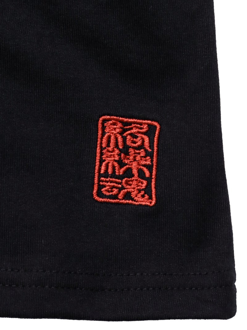 【絡繰魂】“幸運達磨”刺繍入り半袖Tシャツ