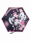 【SUMINEKO】“桜尽くし墨猫”晴雨兼用折りたたみ傘