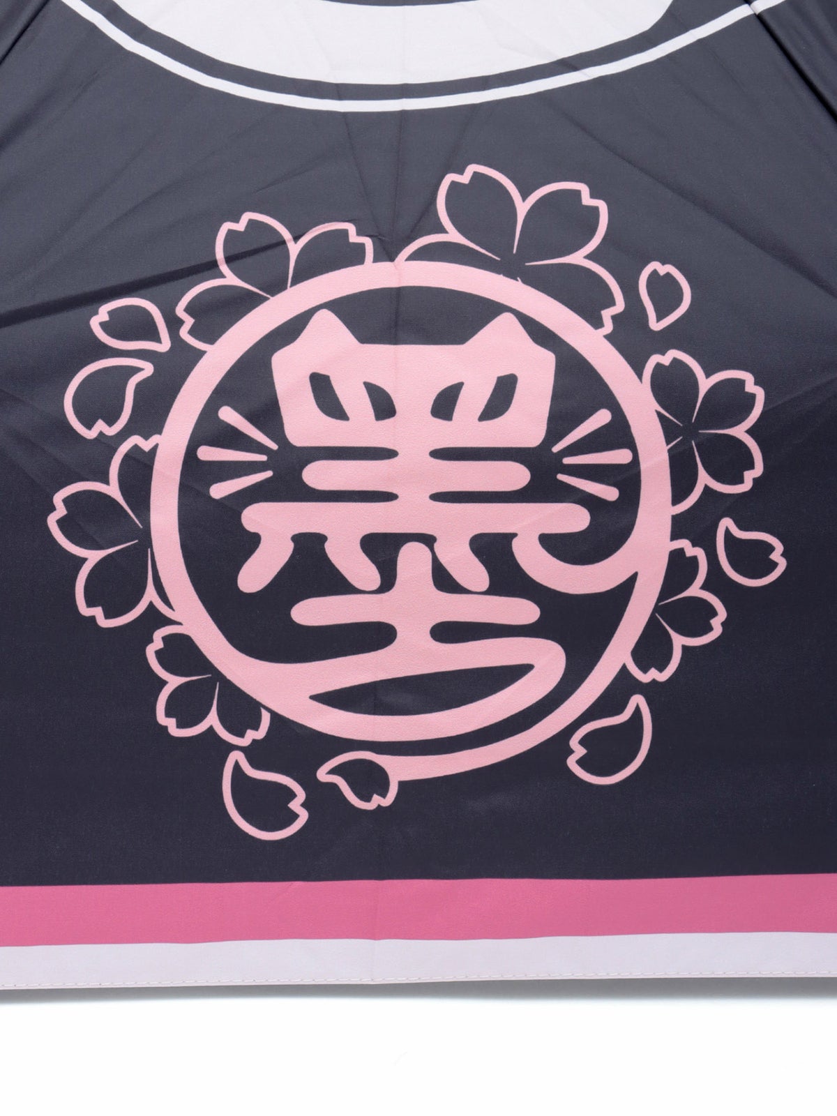 【SUMINEKO】“桜尽くし墨猫”晴雨兼用折りたたみ傘