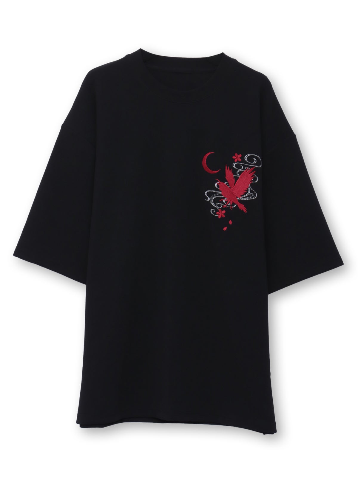 【雅結】八咫烏 刺繍入りTシャツ