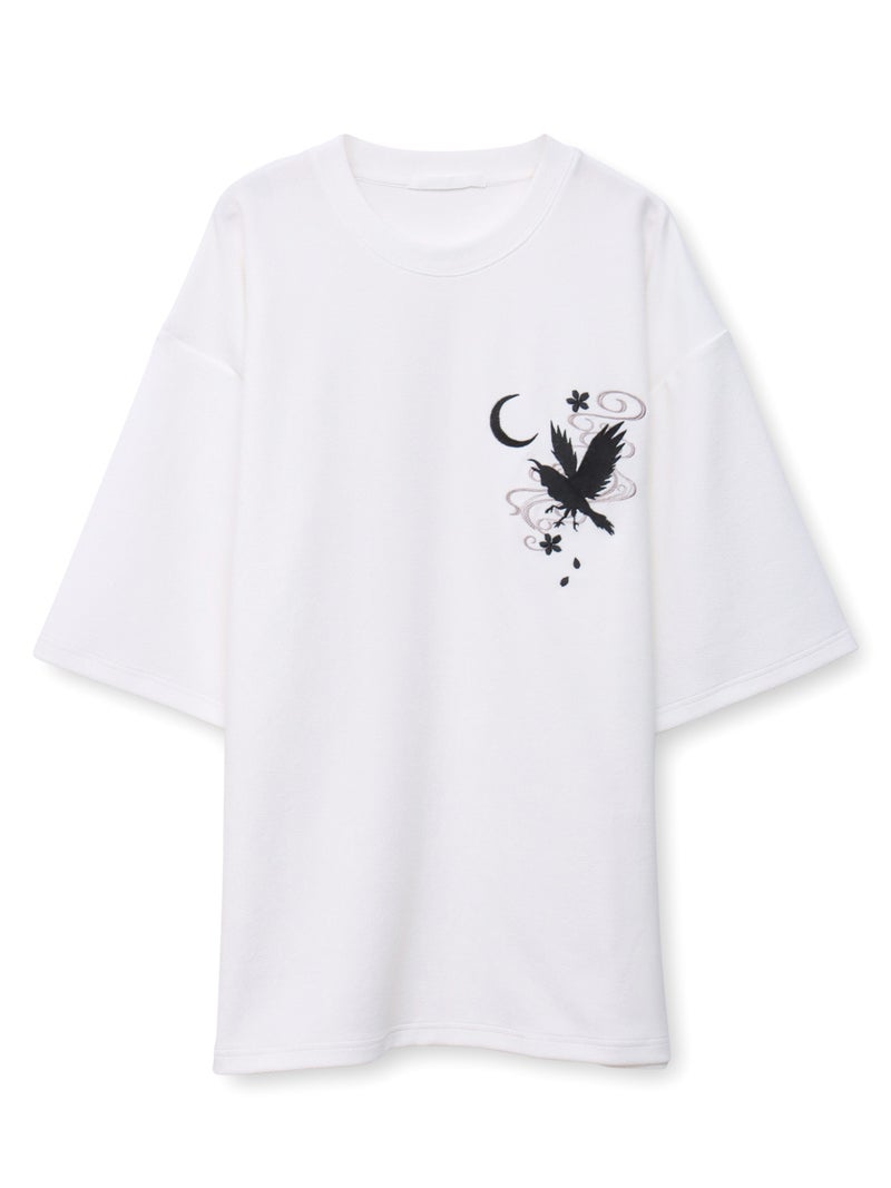 【雅結】八咫烏 刺繍入りTシャツ