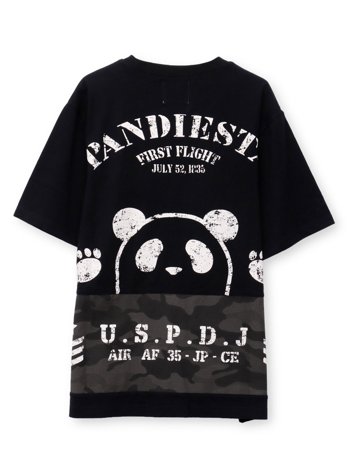 【PANDIESTA JAPAN】サコッシュ風ポケット付き カモ柄Tシャツ