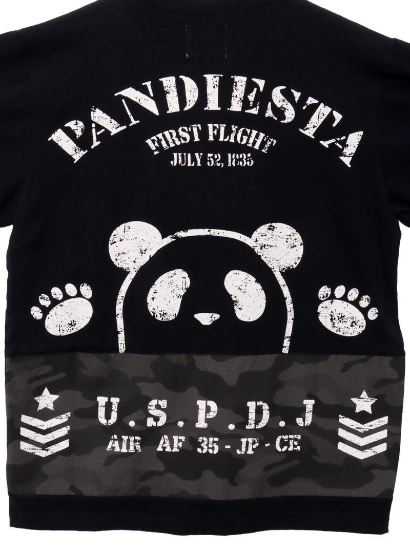 【PANDIESTA JAPAN】サコッシュ風ポケット付き カモ柄Tシャツ