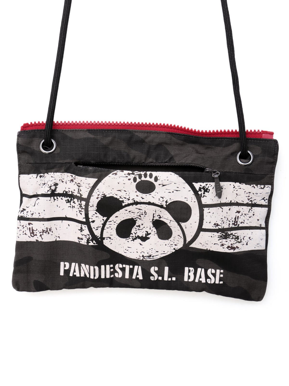 【PANDIESTA JAPAN】サコッシュ風ポケット付き カモ柄Tシャツ