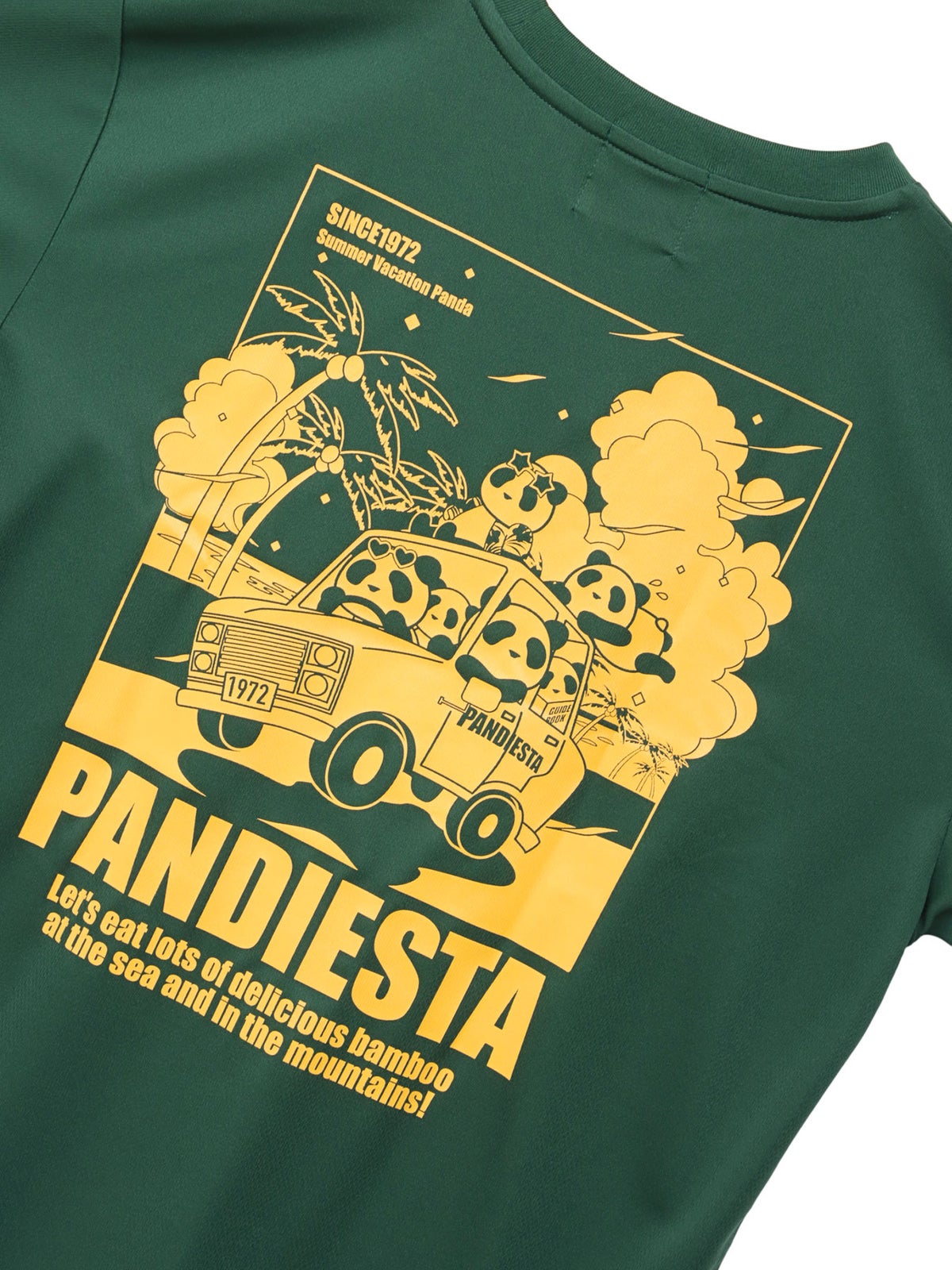 【PANDIESTA JAPAN】“サマーバケーションパンダ”DRYメッシュ素材Tシャツ