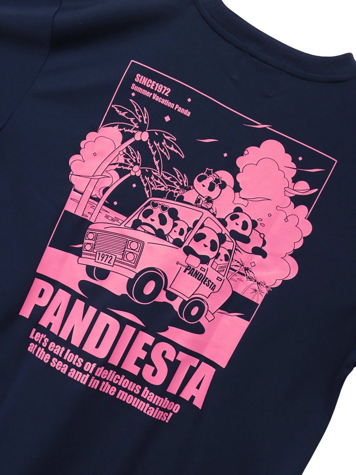 【PANDIESTA JAPAN】“サマーバケーションパンダ”DRYメッシュ素材Tシャツ