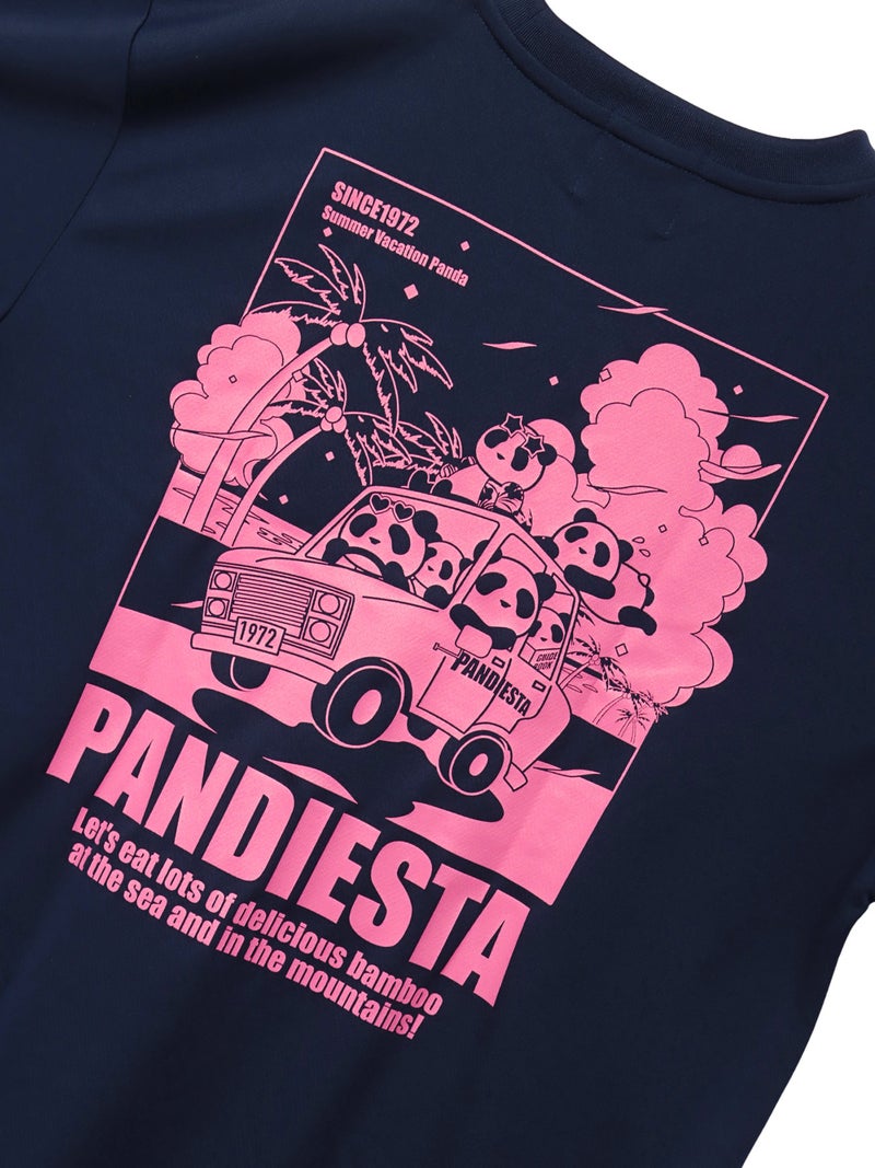 【PANDIESTA JAPAN】“サマーバケーションパンダ”DRYメッシュ素材Tシャツ