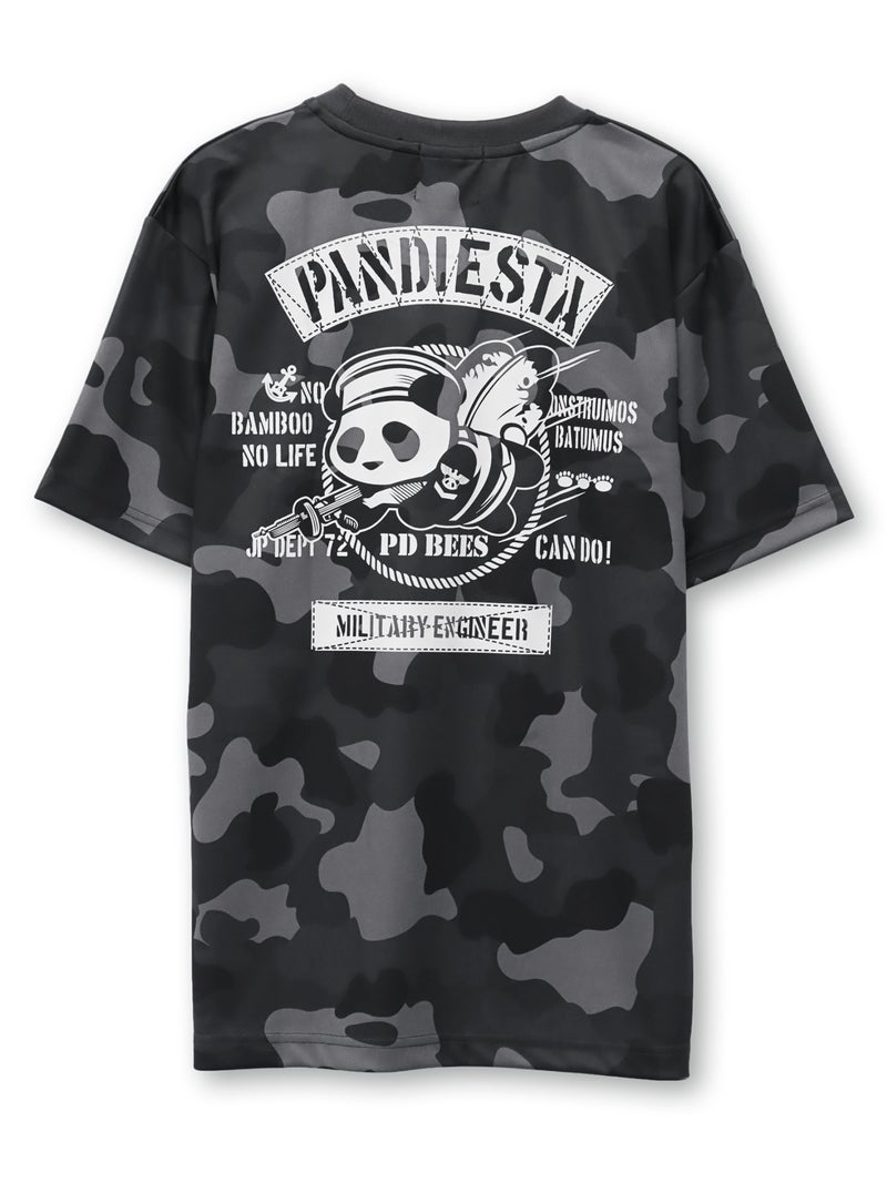 【PANDIESTA JAPAN】“シービーズパンダ”カモ柄DRYメッシュ素材Tシャツ