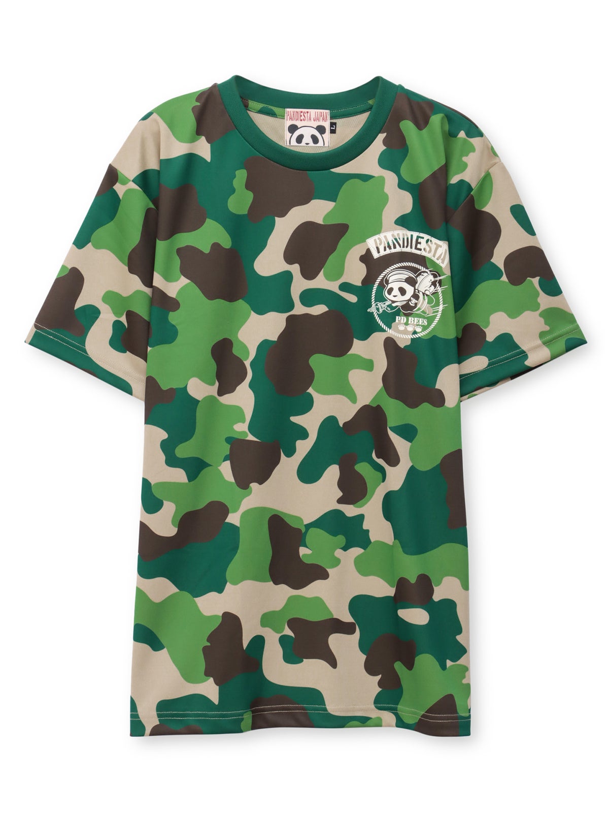 【PANDIESTA JAPAN】“シービーズパンダ”カモ柄DRYメッシュ素材Tシャツ