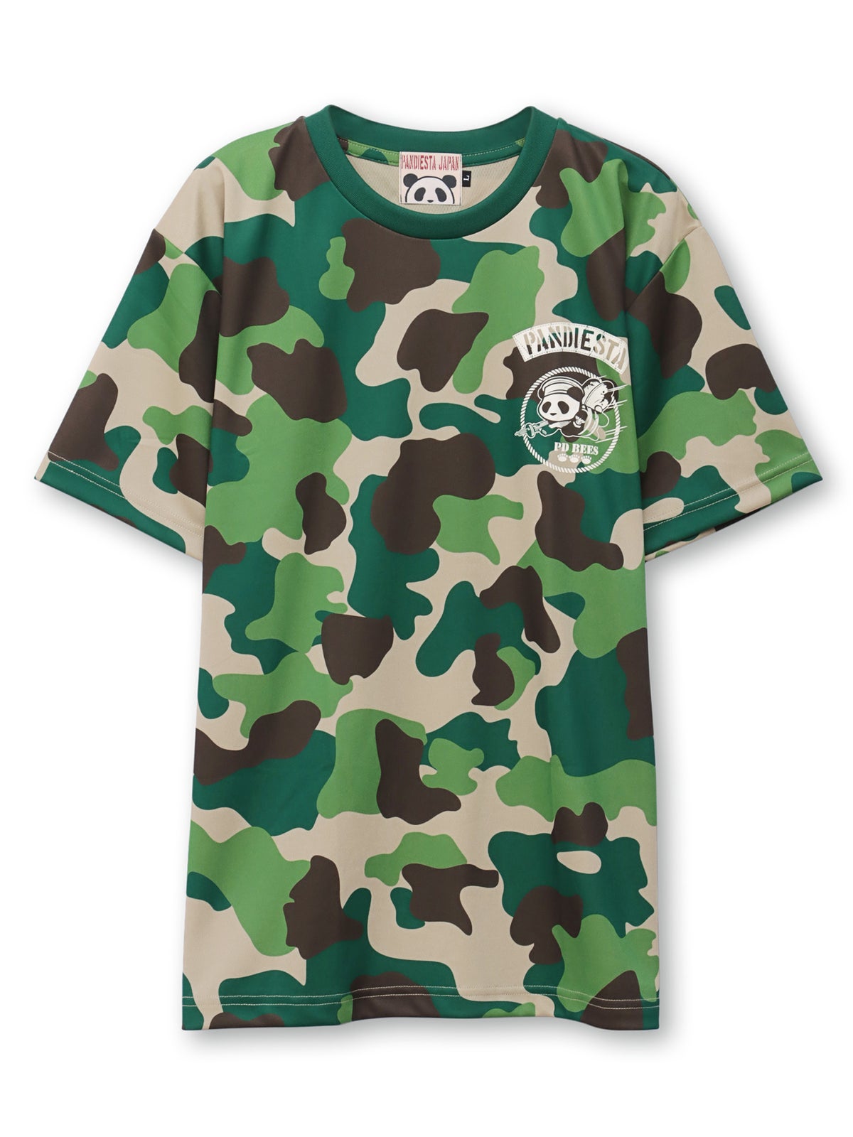 【PANDIESTA JAPAN】“シービーズパンダ”カモ柄DRYメッシュ素材Tシャツ
