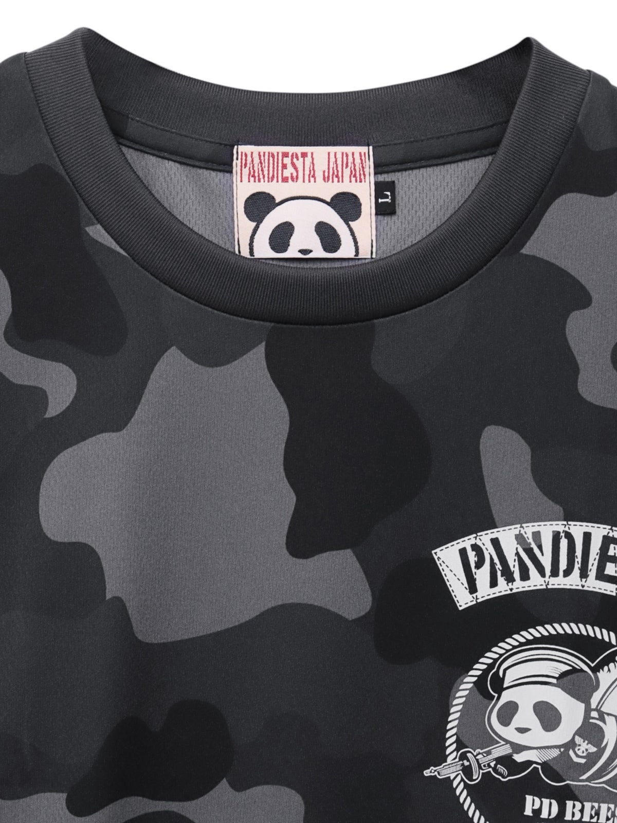 【PANDIESTA JAPAN】“シービーズパンダ”カモ柄DRYメッシュ素材Tシャツ
