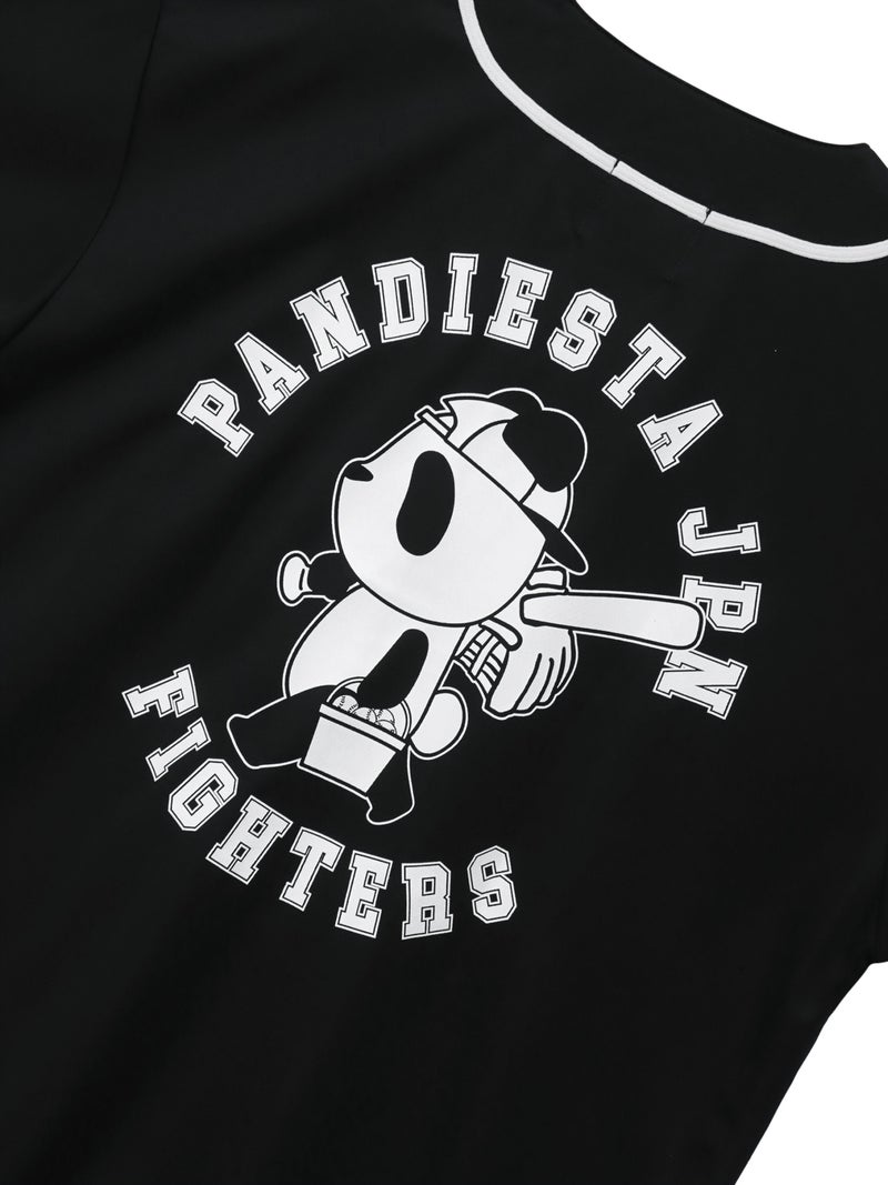 【PANDIESTA JAPAN】“ファイターズパンダ”DRYメッシュ素材ベースボールシャツ